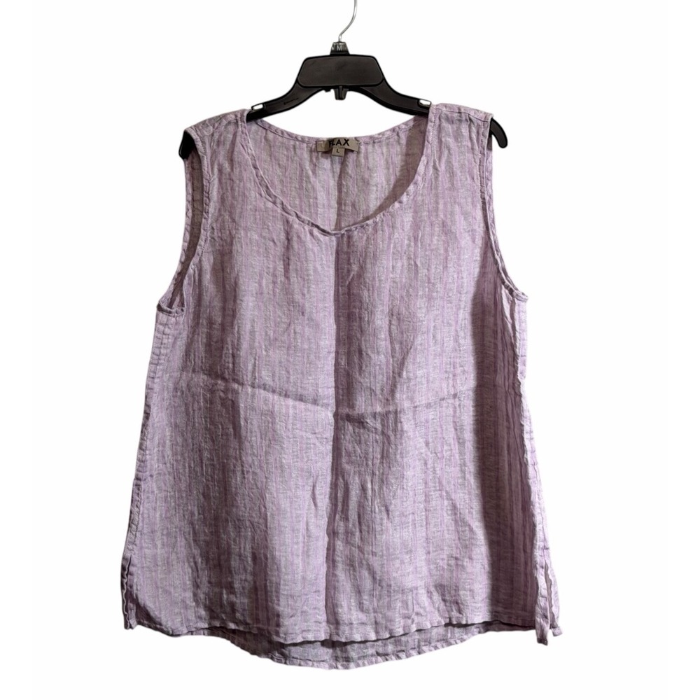 FLAX Brand - 100% Linen Womens Sleeveless Blouse - Size LARGE